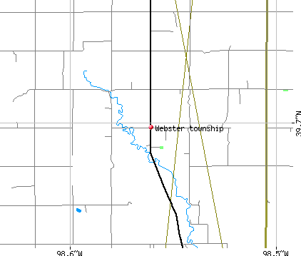 Webster township, KS map