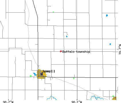 Buffalo township, KS map