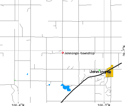Jennings township, KS map