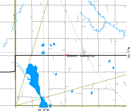 Beaver township, KS map