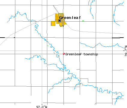 Greenleaf township, KS map