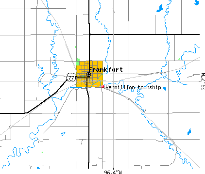 Vermillion township, KS map