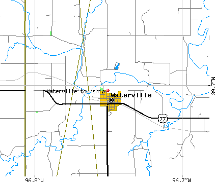 Waterville township, KS map