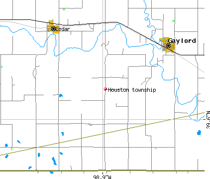 Houston township, KS map