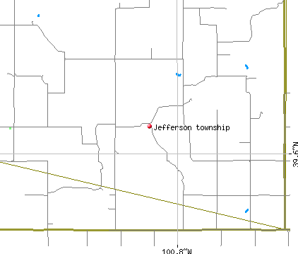 Jefferson township, KS map
