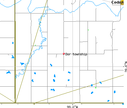 Dor township, KS map
