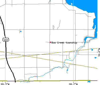 Bow Creek township, KS map