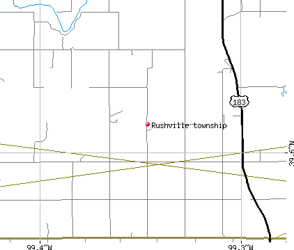 Rushville township, KS map