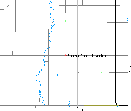 Browns Creek township, KS map