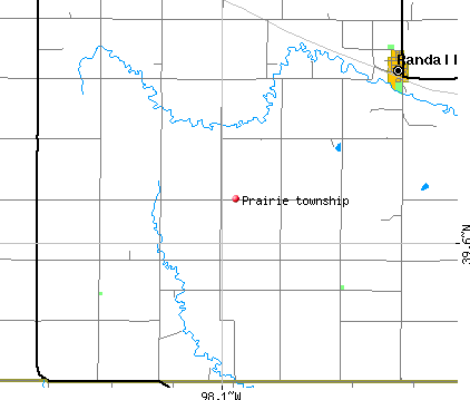 Prairie township, KS map