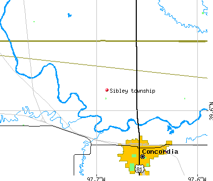 Sibley township, KS map