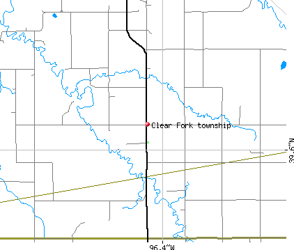 Clear Fork township, KS map