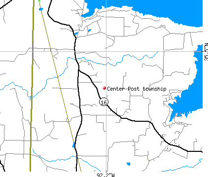 Center Post township, AR map
