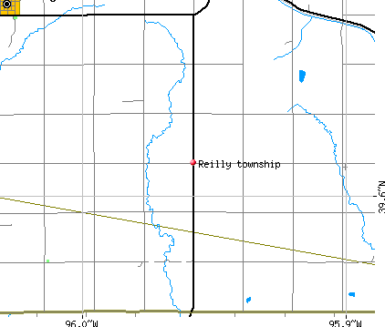 Reilly township, KS map