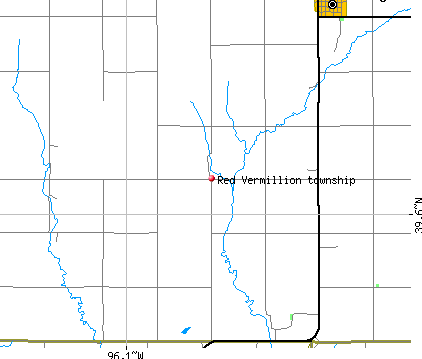 Red Vermillion township, KS map