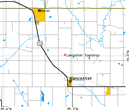 Lancaster township, KS map