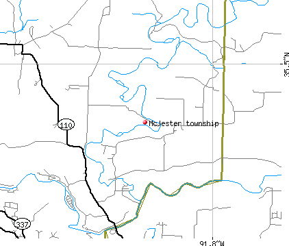 McJester township, AR map