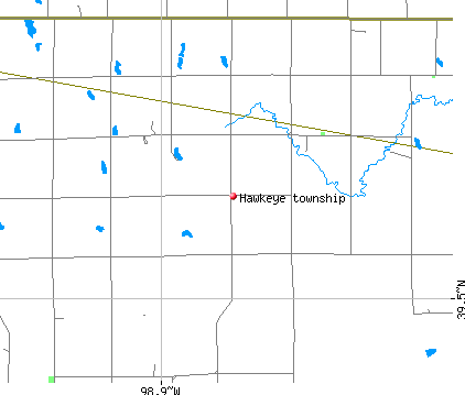 Hawkeye township, KS map