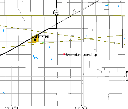 Sheridan township, KS map