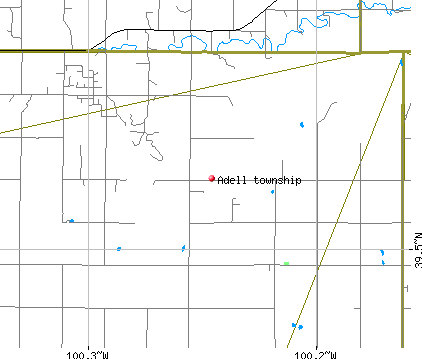 Adell township, KS map