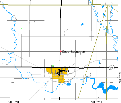 Ross township, KS map