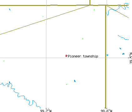 Pioneer township, KS map