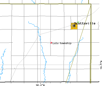 Lulu township, KS map