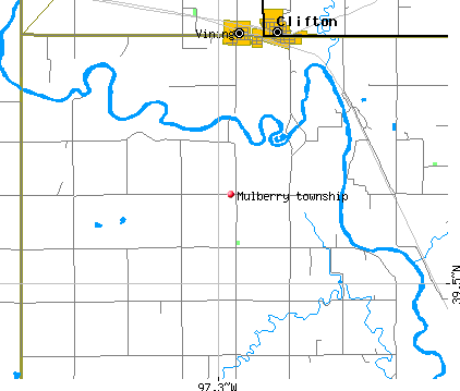 Mulberry township, KS map