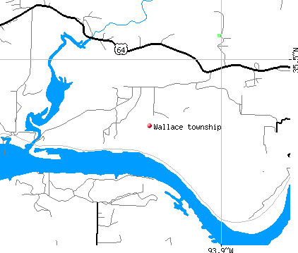 Wallace township, AR map