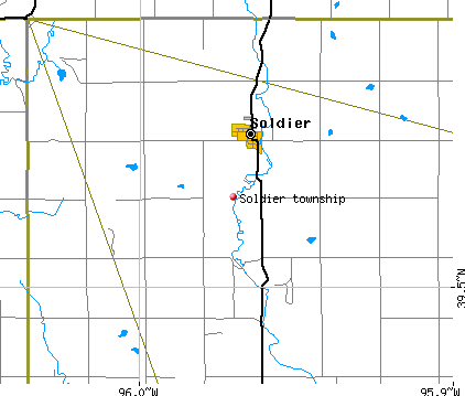 Soldier township, KS map
