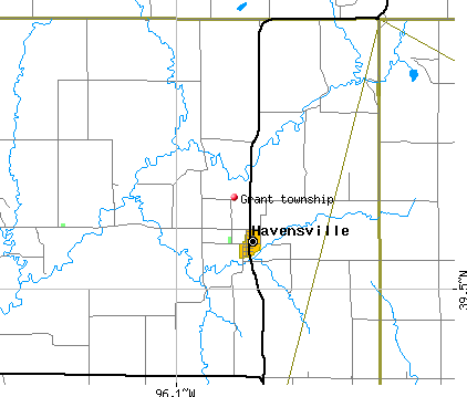 Grant township, KS map