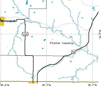 Center township, KS map