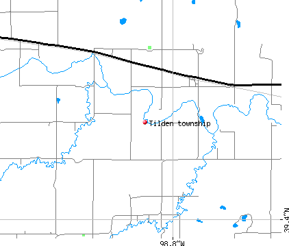 Tilden township, KS map