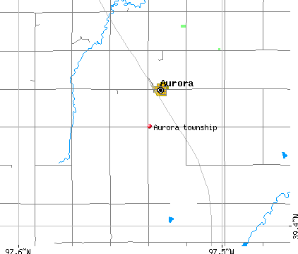 Aurora township, KS map