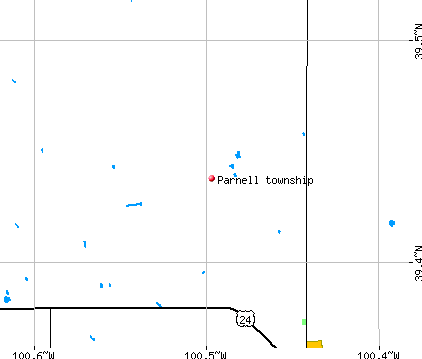 Parnell township, KS map