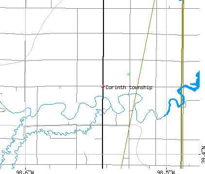 Corinth township, KS map