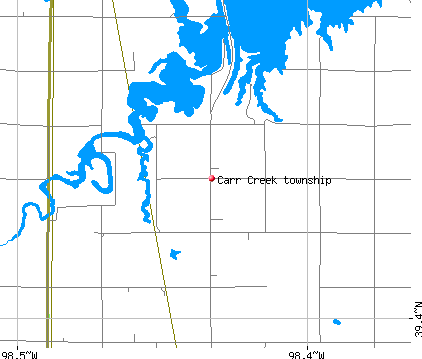 Carr Creek township, KS map