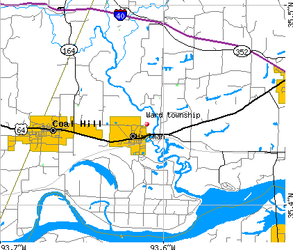 Ward township, AR map