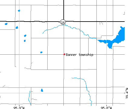 Banner township, KS map