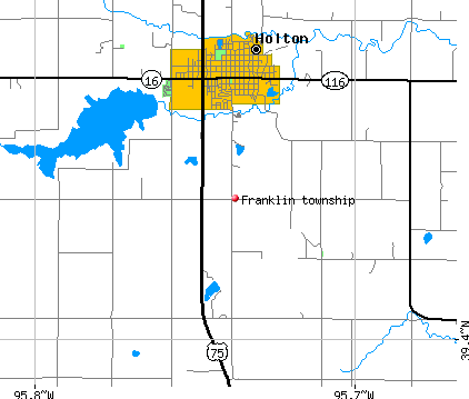 Franklin township, KS map