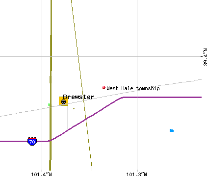 West Hale township, KS map
