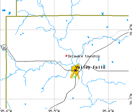 Delaware township, KS map