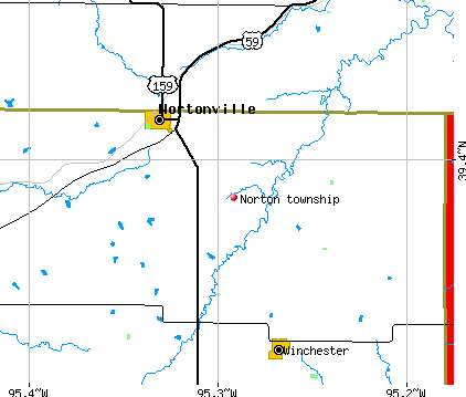 Norton township, KS map