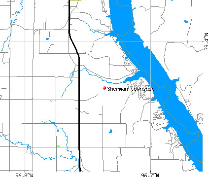 Sherman township, KS map