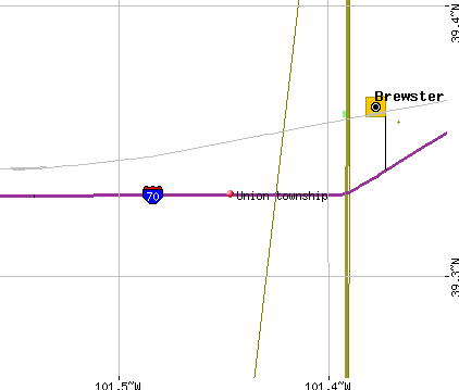 Union township, KS map