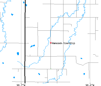 Hancock township, KS map