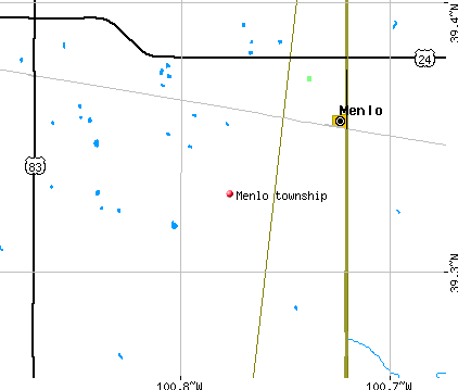Menlo township, KS map