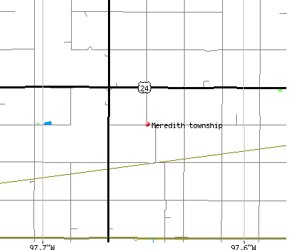 Meredith township, KS map