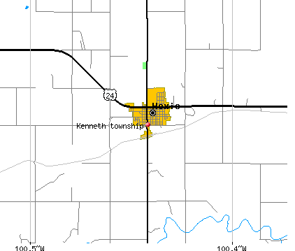 Kenneth township, KS map