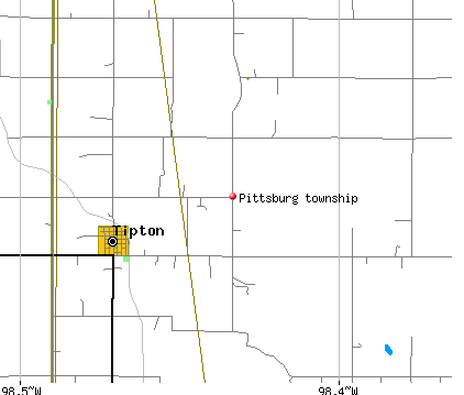 Pittsburg township, KS map